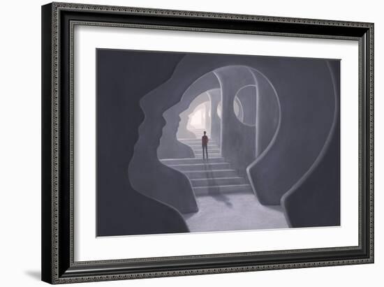 Surreal art-Kampanart Sangsorn-Framed Art Print