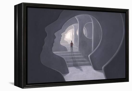 Surreal art-Kampanart Sangsorn-Framed Stretched Canvas