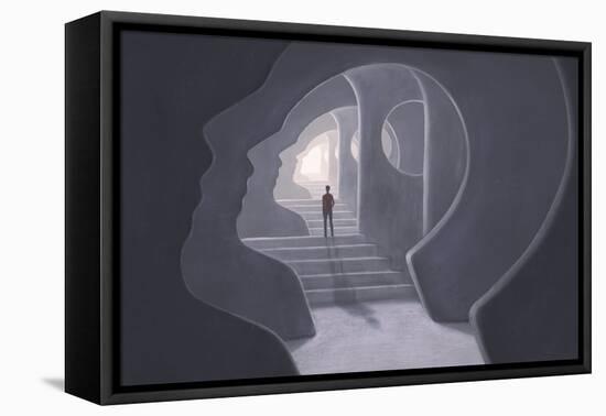 Surreal art-Kampanart Sangsorn-Framed Stretched Canvas