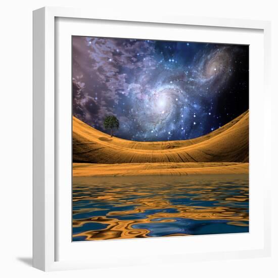 Surreal Lakescape-rolffimages-Framed Art Print