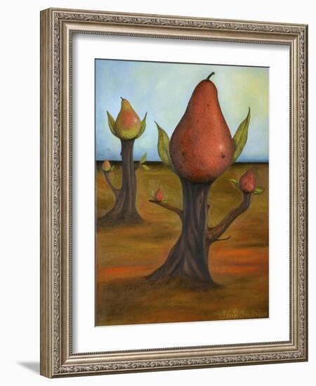 Surreal Pear Trees 4-Leah Saulnier-Framed Giclee Print