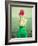 Surreal Portrait Of A Woman With A Flower Instead Of A Face-George Mayer-Framed Art Print