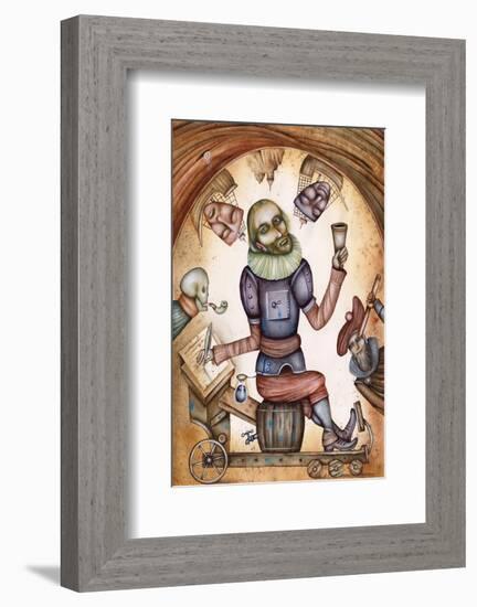 Surreal Shakespeare Portrait-null-Framed Art Print