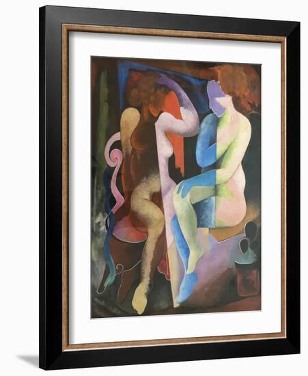 Surrealist Composition With Two Characters, c.1927-1928-Ismael Nery-Framed Giclee Print