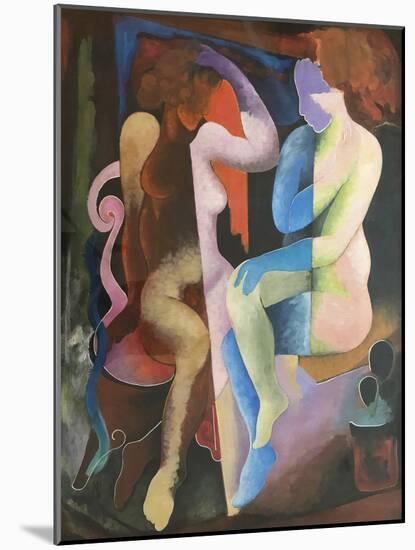 Surrealist Composition With Two Characters, c.1927-1928-Ismael Nery-Mounted Giclee Print