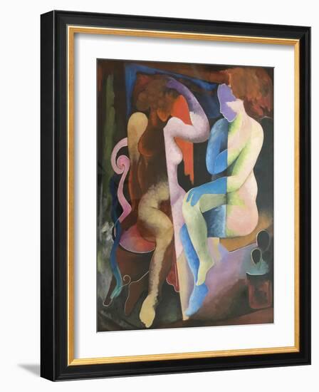 Surrealist Composition With Two Characters, c.1927-1928-Ismael Nery-Framed Giclee Print