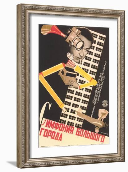 Surrealist Russian Poster-null-Framed Premium Giclee Print