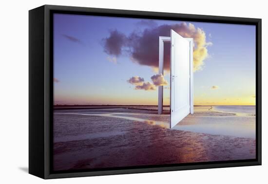 surrealistic door to freedom-Melanie Lemahieu-Framed Stretched Canvas
