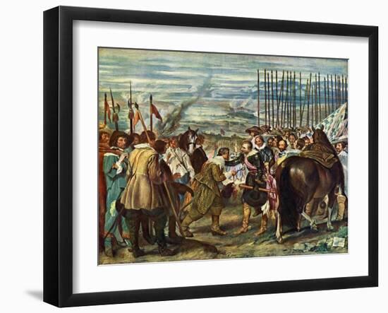 Surrender of Breda (Las Lanza), 1634-1635-Diego Velazquez-Framed Giclee Print