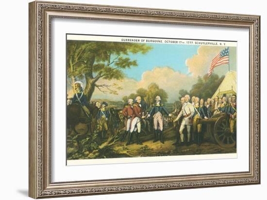 Surrender of Burgoyne, Revolutionary War-null-Framed Art Print