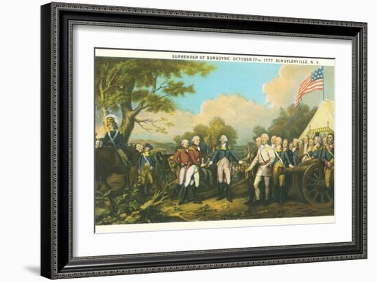 Surrender of Burgoyne, Revolutionary War-null-Framed Art Print