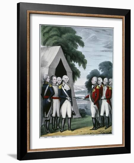 Surrender of Cornwallis-Currier & Ives-Framed Giclee Print
