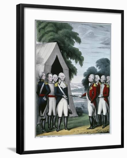 Surrender of Cornwallis-Currier & Ives-Framed Giclee Print