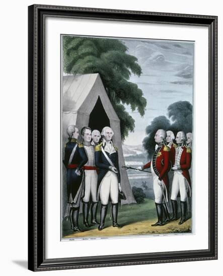 Surrender of Cornwallis-Currier & Ives-Framed Giclee Print