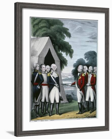 Surrender of Cornwallis-Currier & Ives-Framed Giclee Print