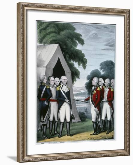 Surrender of Cornwallis-Currier & Ives-Framed Giclee Print