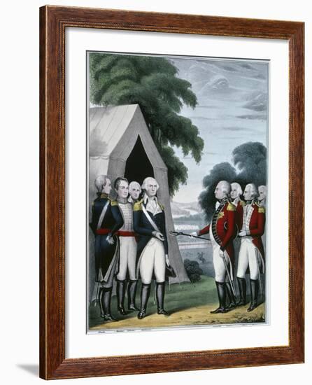 Surrender of Cornwallis-Currier & Ives-Framed Giclee Print