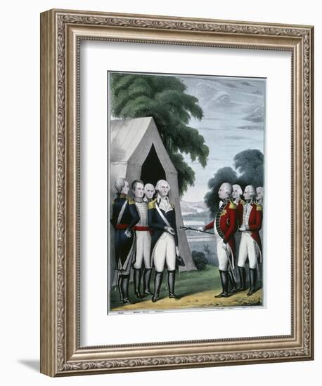 Surrender of Cornwallis-Currier & Ives-Framed Giclee Print