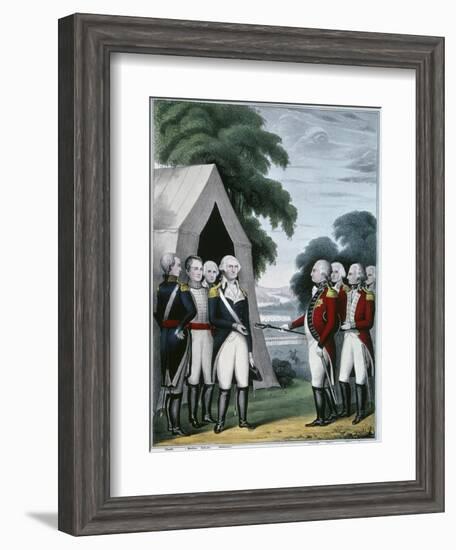 Surrender of Cornwallis-Currier & Ives-Framed Giclee Print