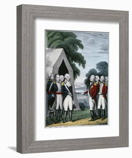 Surrender of Cornwallis-Currier & Ives-Framed Giclee Print