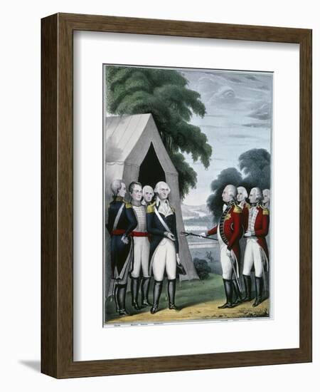 Surrender of Cornwallis-Currier & Ives-Framed Giclee Print