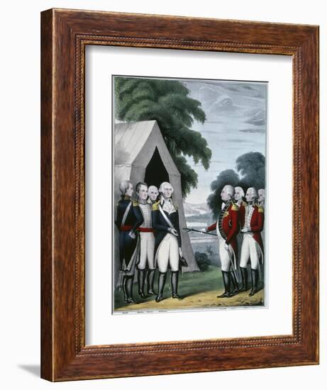 Surrender of Cornwallis-Currier & Ives-Framed Giclee Print