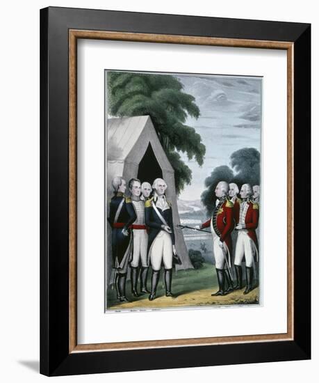 Surrender of Cornwallis-Currier & Ives-Framed Giclee Print