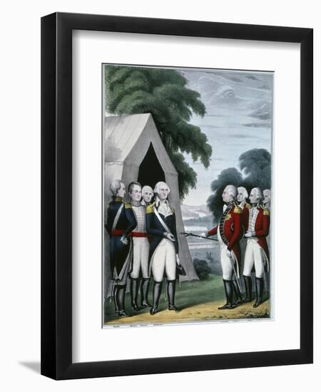 Surrender of Cornwallis-Currier & Ives-Framed Giclee Print