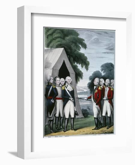 Surrender of Cornwallis-Currier & Ives-Framed Giclee Print