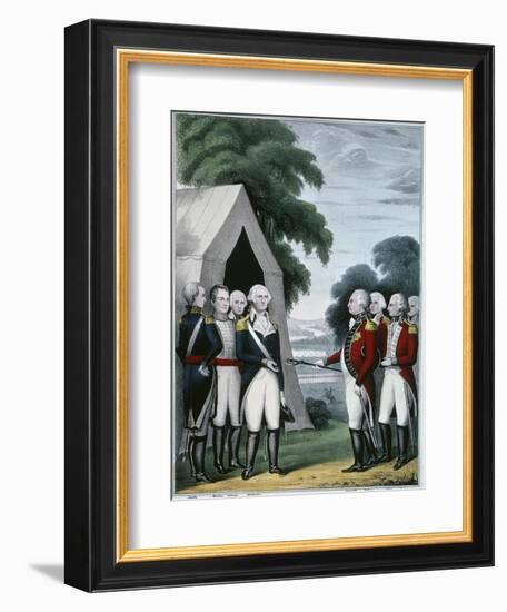 Surrender of Cornwallis-Currier & Ives-Framed Giclee Print