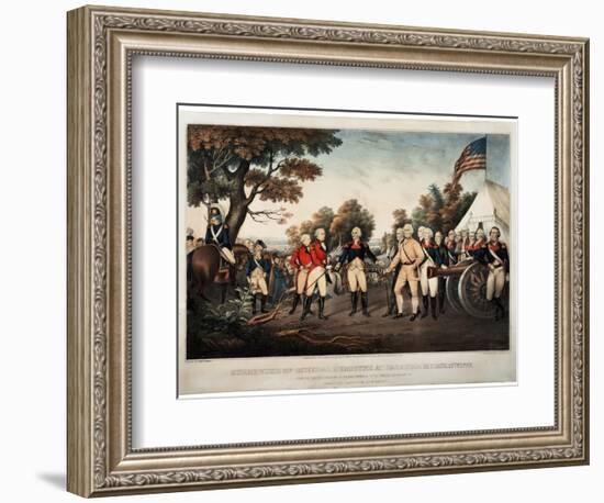 Surrender of General Burgoyne at Saratoga N.Y. Oct 17th 1777 New York, Print Made by Nathaniel…-John Trumbull-Framed Giclee Print