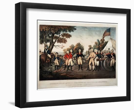 Surrender of General Burgoyne at Saratoga N.Y. Oct 17th 1777 New York, Print Made by Nathaniel…-John Trumbull-Framed Giclee Print