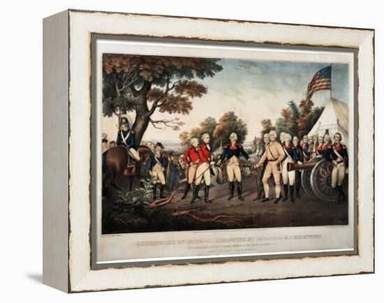 Surrender of General Burgoyne at Saratoga N.Y. Oct 17th 1777 New York, Print Made by Nathaniel…-John Trumbull-Framed Premier Image Canvas