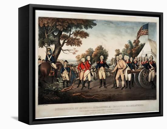 Surrender of General Burgoyne at Saratoga N.Y. Oct 17th 1777 New York, Print Made by Nathaniel…-John Trumbull-Framed Premier Image Canvas