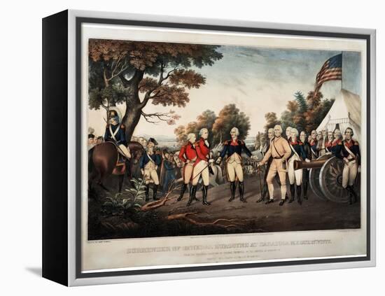 Surrender of General Burgoyne at Saratoga N.Y. Oct 17th 1777 New York, Print Made by Nathaniel…-John Trumbull-Framed Premier Image Canvas