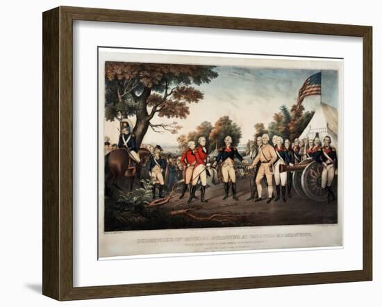 Surrender of General Burgoyne at Saratoga N.Y. Oct 17th 1777 New York, Print Made by Nathaniel…-John Trumbull-Framed Giclee Print