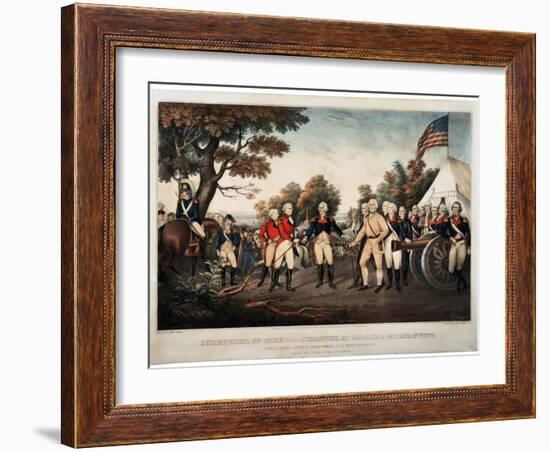 Surrender of General Burgoyne at Saratoga N.Y. Oct 17th 1777 New York, Print Made by Nathaniel…-John Trumbull-Framed Giclee Print