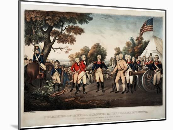 Surrender of General Burgoyne at Saratoga N.Y. Oct 17th 1777 New York, Print Made by Nathaniel…-John Trumbull-Mounted Giclee Print