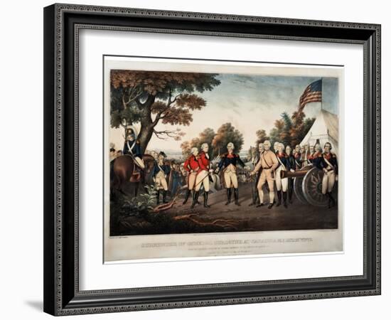 Surrender of General Burgoyne at Saratoga N.Y. Oct 17th 1777 New York, Print Made by Nathaniel…-John Trumbull-Framed Giclee Print