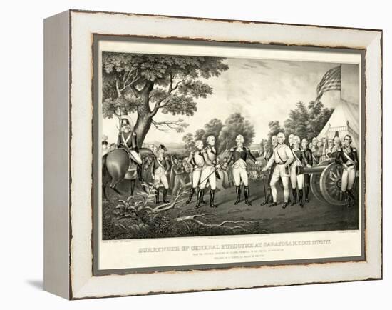 Surrender of General Burgoyne at Saratoga, N.Y., October 17th 1777, Pub. N. Currier, 1852-John Trumbull-Framed Premier Image Canvas