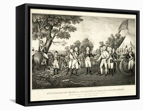 Surrender of General Burgoyne at Saratoga, N.Y., October 17th 1777, Pub. N. Currier, 1852-John Trumbull-Framed Premier Image Canvas