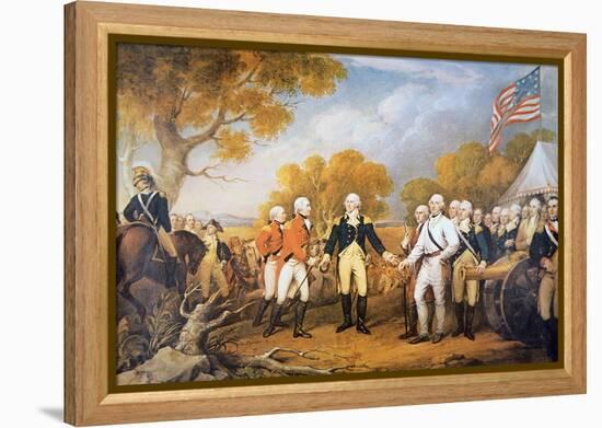 Surrender of General Burgoyne at Saratoga, New York, 17 October 1777-John Trumbull-Framed Premier Image Canvas