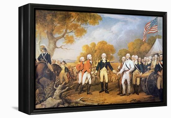 Surrender of General Burgoyne at Saratoga, New York, 17 October 1777-John Trumbull-Framed Premier Image Canvas