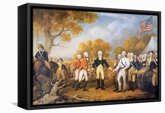 Surrender of General Burgoyne at Saratoga, New York, 17 October 1777-John Trumbull-Framed Premier Image Canvas