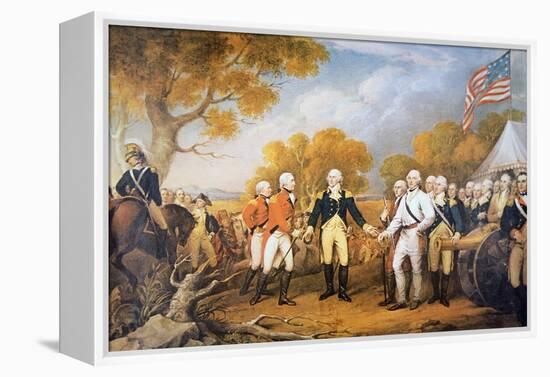 Surrender of General Burgoyne at Saratoga, New York, 17 October 1777-John Trumbull-Framed Premier Image Canvas