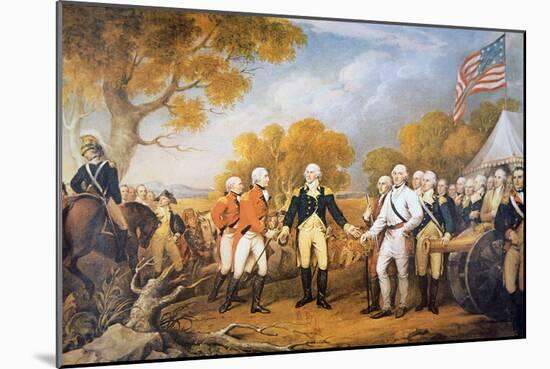 Surrender of General Burgoyne at Saratoga, New York, 17 October 1777-John Trumbull-Mounted Giclee Print