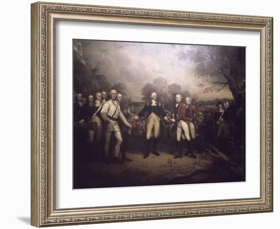 Surrender of General Burgoyne at Saratoga New-John Trumbull-Framed Giclee Print