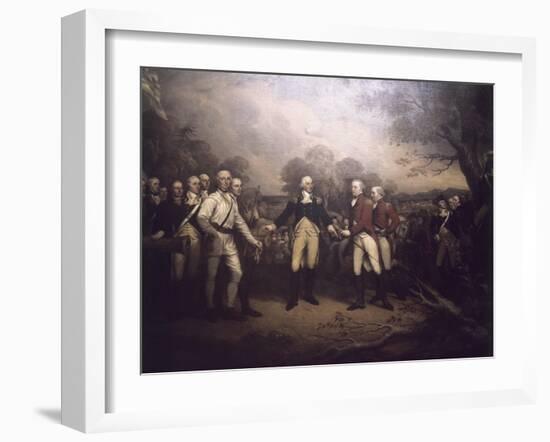 Surrender of General Burgoyne at Saratoga New-John Trumbull-Framed Giclee Print