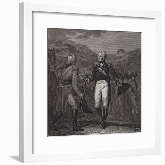 Surrender of General Burgoyne's Army at Saratoga, 1777-null-Framed Giclee Print