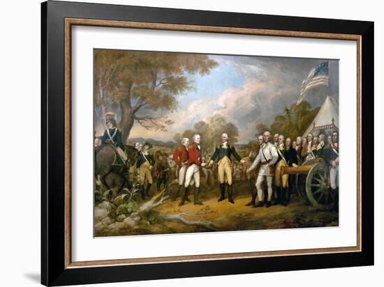 Surrender of General Burgoyne-John Trumbull-Framed Art Print